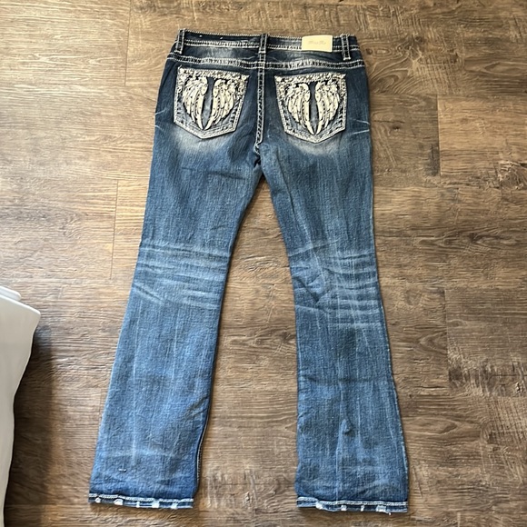 Miss Me mid-rise bootcut jeans, size 31x 31.5, medium wash - Picture 6 of 10